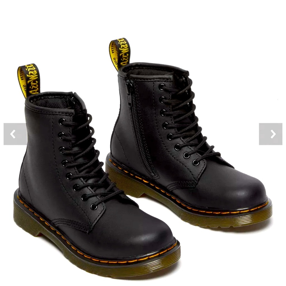 JUNIOR 1460 SOFTY T LEATHER LACE UP BOOTS